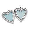 Sterling Silver Rhodium-plated Satin Enameled Butterflies Heart 18" Locket Necklace and 14" Pendant Necklace Set