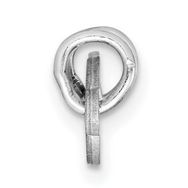 Sterling Silver Rh-plt Engraveable Polished Front/Satin Back Plate