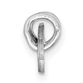 Sterling Silver Rh-plt Engraveable Polished Front/Satin Back Plate