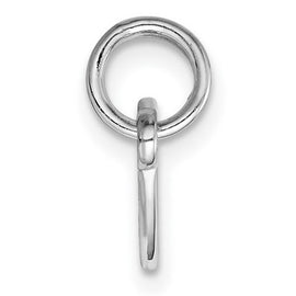 SS Rh-plt Engraveable Double Heart Polished Front/Satin Back Plate