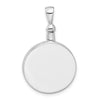 Sterling Silver Rh-plated Enamel Round Paw Print Ash Holder Pendant