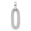 Sterling Silver Rhodium-plated with Micro Pave CZ Pendant