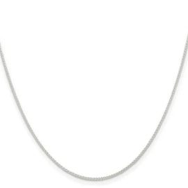 Sterling Silver Rhodium-plated 1 mm Round Spiga Chain