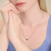 Twin Heart Necklace in Rhodium-Plated Sterling Silver