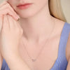 Open Twin Heart Necklace in Rhodium-Plated Sterling Silver