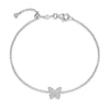Butterfly Bolo Bracelet in Rhodium-Plated Sterling Silver