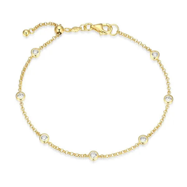 Essentials Small Station Lab-Created Diamond Bracelet