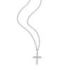 Cross Pendant Necklace in Rhodium-Plated Sterling Silver