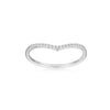 Chevron Stackable Ring in Rhodium-Plated Sterling Silver