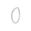Chevron Stackable Ring in Rhodium-Plated Sterling Silver