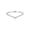 Chevron Stackable Ring in Rhodium-Plated Sterling Silver