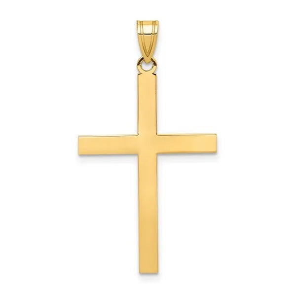 14k Engravable Cross Charm