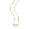 Paperclip & Lab-Created Diamond Accent Pendant Necklace in 14K Yellow Gold-Plated Sterling Silver
