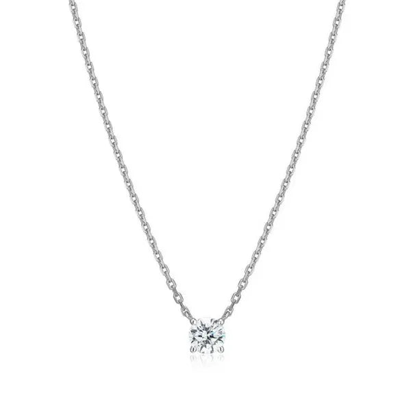 Essentials Medium Solitaire Lab-Created Diamond Necklace