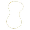 Bezel-Set Lab-Created Diamond Station Necklace in 14K Yellow Gold-Plated Sterling Silver