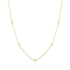 Bezel-Set Lab-Created Diamond Station Necklace in 14K Yellow Gold-Plated Sterling Silver