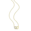 Twin Circle Necklace in 14K Yellow Gold-Plated Sterling Silver