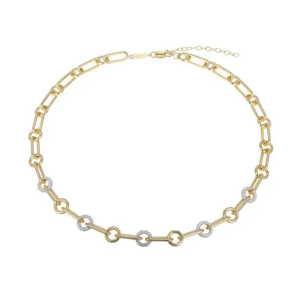 Circlet Paperclip Lab-Created Diamond Necklace