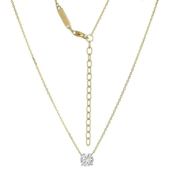 Essentials Large Solitaire Lab-Created Diamond Necklace