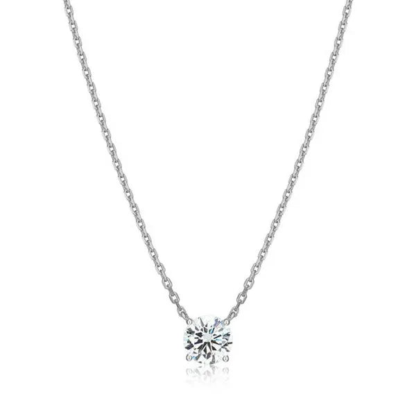 Essentials Large Solitaire Lab-Created Diamond Necklace