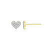 Heart Stud Earrings in 14K Yellow Gold-Plated Sterling Silver