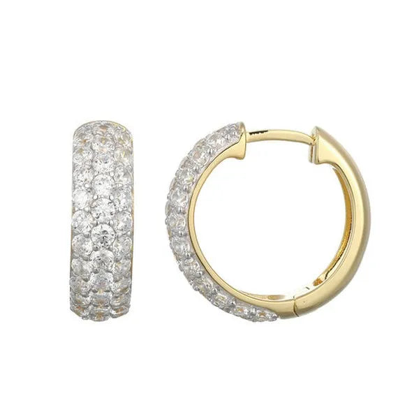 Timeless Pave Huggie Lab-Created Diamond Earrings