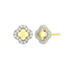 Clover Stud Earrings in 14K Yellow Gold-Plated Sterling Silver