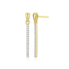 Bar Drop Stud Earrings in 14K Yellow Gold-Plated Sterling Silver