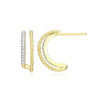 Rope Multi-Hoop Stud Earrings in 14K Yellow Gold-Plated Sterling Silver