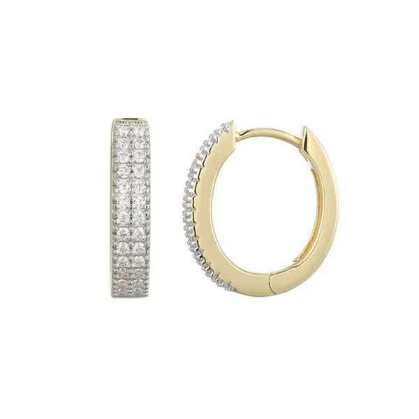 Timeless Small Lab-Created Diamond Hoop Earrings