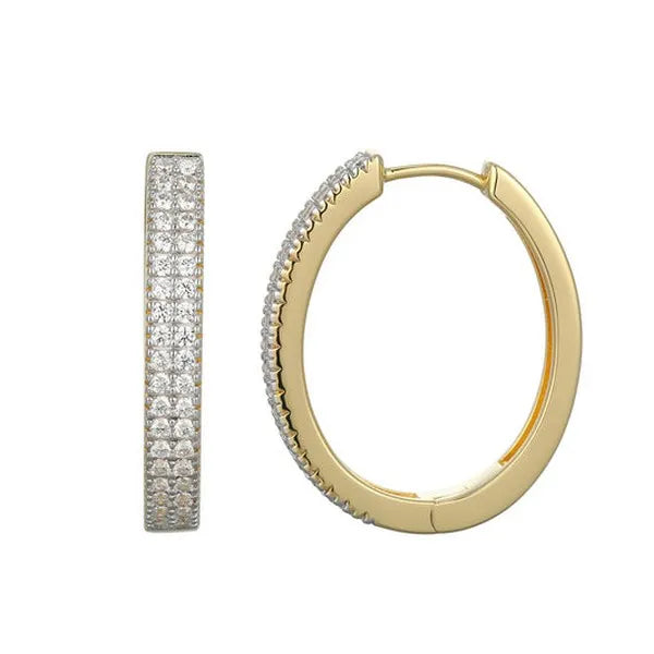 Timeless Large Lab-Created Diamond Hoop Earrings