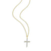 Cross Pendant Necklace in 14K Yellow Gold-Plated Sterling Silver