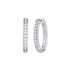 Essentials 1.7ct Channel Inside-out Diamond Hoops