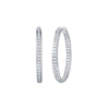 Essentials 3ct Channel Inside-out Diamond Hoops