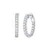 Essentials 1ct Classic Inside-Out Diamond Hoops