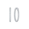 Essentials 1.7ct Classic Inside-Out Diamond Hoops
