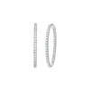 Essentials 2.8ct Classic Inside-Out Diamond Hoops