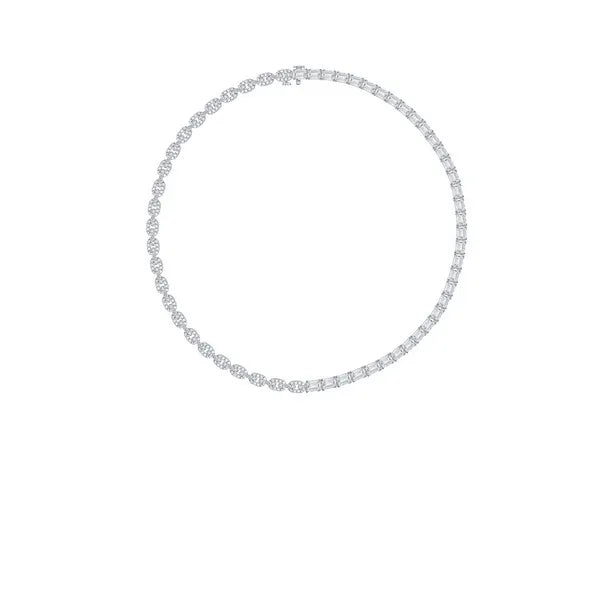 Lab Grown Diamond 19.34ctw Dvaita Tennis Necklace