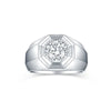 Lab Grown Diamond Hexagon Solitaire Men's Band