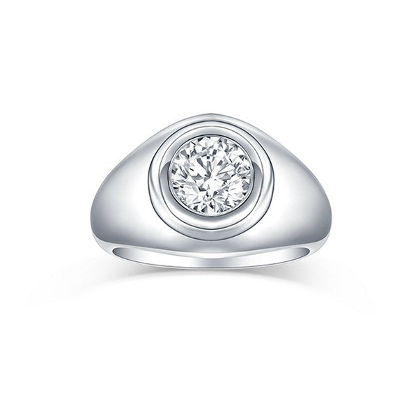Lab Grown Diamond Dome Solitaire Men's Band
