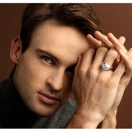 Lab Grown Diamond Sparkle Solitaire Men's Band