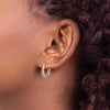 Leslie's 10K Two-tone D/C Hinged Hoop Earrings