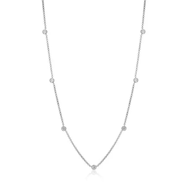 Essentials Medium Station Lab-Created Diamond Necklace
