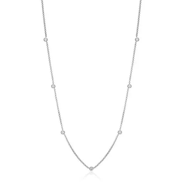 Essentials Small Station Lab-Created Diamond Necklace