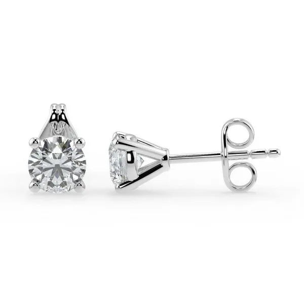 0.50ctw Natural Diamond Studs Round Shape Set on 14K GOLD 4 Prong Martini