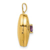 14k Polished Amethyst February Birthstone 18mm Heart Locket