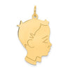 14k .013 Depth Engravable Boy Head Charm