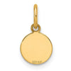 14k Plain .013 Gauge Circular Engravable Disc Charm