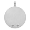 SS/Rhod-plated Circle with 2 Birth Flower and Birthstone Pendant