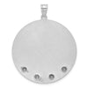 SS/Rhod-plated Circle with 4 Birth Flower and Birthstone Pendant